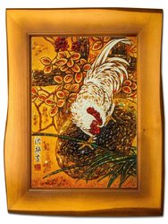 Panel “Rooster in Chinese painting”